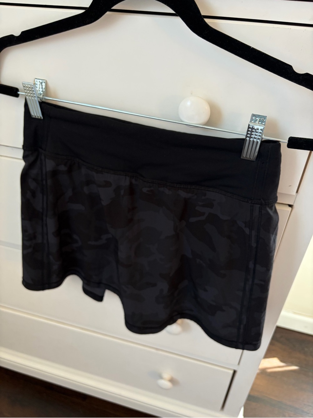 lululemon athletica Black Camo Mini Skirt